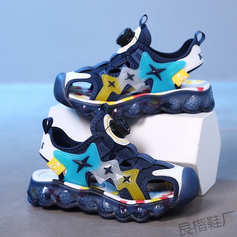 Jinjiang Dachang Children'S Sandals 2023 Swivel Button Boys Toe Sandals Big Children'S Beach Shoes - Image 3