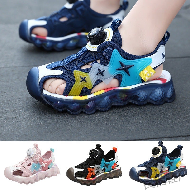 Jinjiang Dachang Children'S Sandals 2023 Swivel Button Boys Toe Sandals Big Children'S Beach Shoes - Image 2
