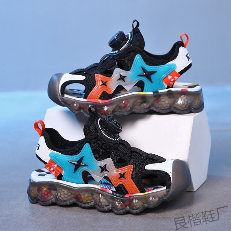 Jinjiang Dachang Children'S Sandals 2023 Swivel Button Boys Toe Sandals Big Children'S Beach Shoes - Image 4
