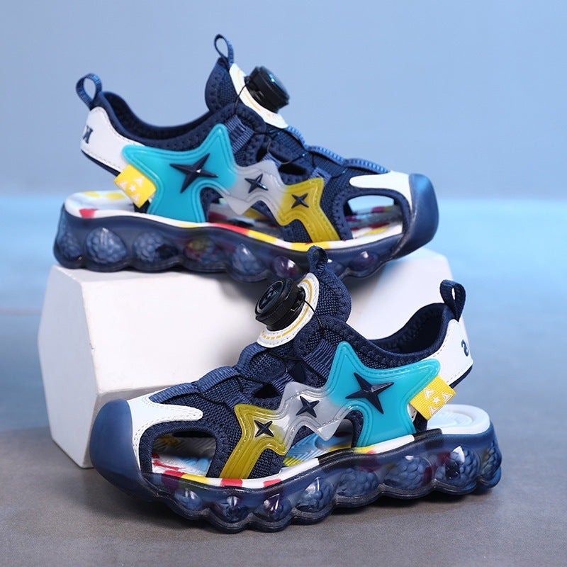 Jinjiang Dachang Children'S Sandals 2023 Swivel Button Boys Toe Sandals Big Children'S Beach Shoes - Image 1