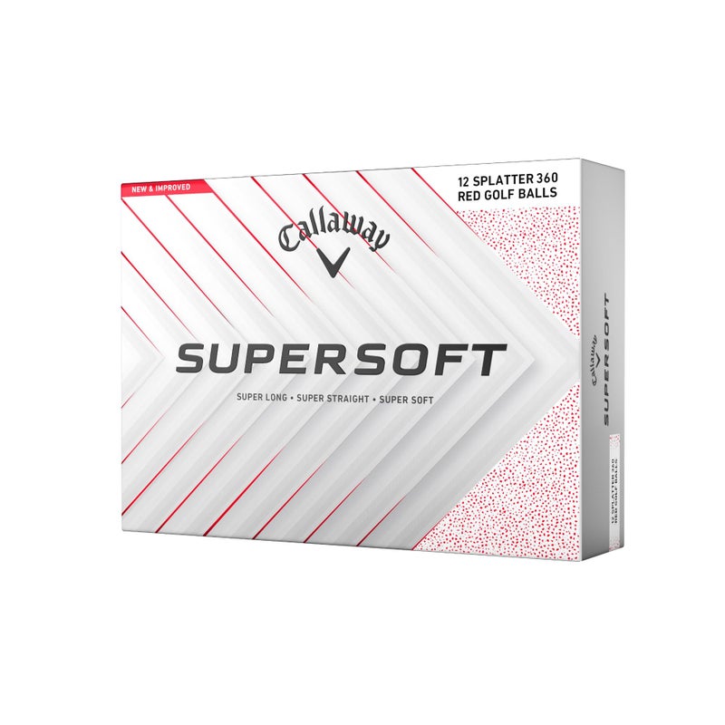 Callaway Golf Supersoft Golf Balls (2025, Red Splatter) - Image 1