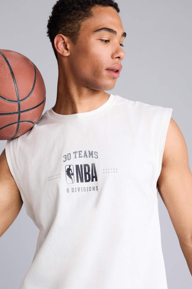 DeFacto NBA Wordmark Printed Oversize Tank Top - Image 3