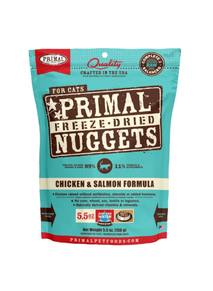 Primal Pet Foods Freeze Dried Cat Nuggets Beef With Salmon Complete And Balanced Meal - Image 1