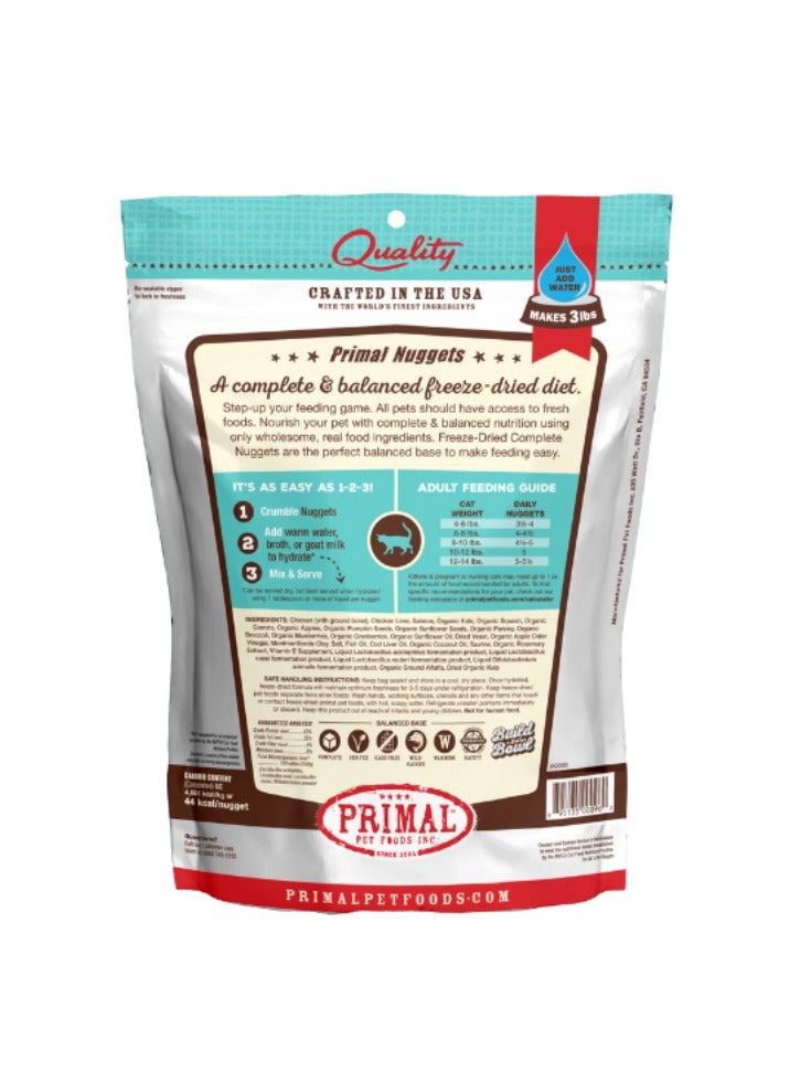 Primal Pet Foods Freeze Dried Cat Nuggets Beef With Salmon Complete And Balanced Meal - Image 2