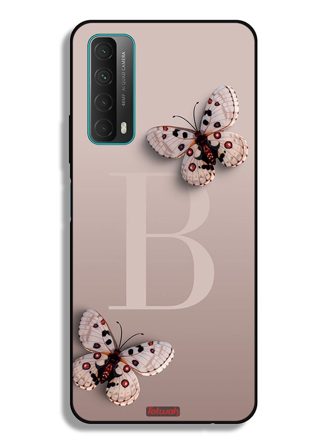 Tolwak غطاء حماية لهاتف هواوي Y7a مزين بالفراشات - Image 2