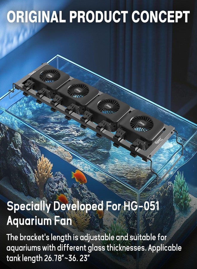 هايغر حامل مروحة تبريد أحواض السمك من هيجر (لطراز HG-051)، مناسب لعدة مراوح، ونماذج أخرى من منتجات التثبيت، لأحواض أسماك المياه العذبة والمالحة متوسطة وكبيرة الحجم - Image 2