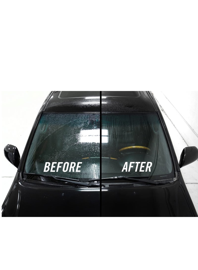 TurtleWax Car Windshield Rain Repellent Liquid 300ml Water Beading Glass Coating Clear Vision Anti Fog Rainproof Treatment Automotive Window Water Repellent Solution For Car Bike Mirrors Windows Improves Driving Visibility In Rain Weather - Image 5