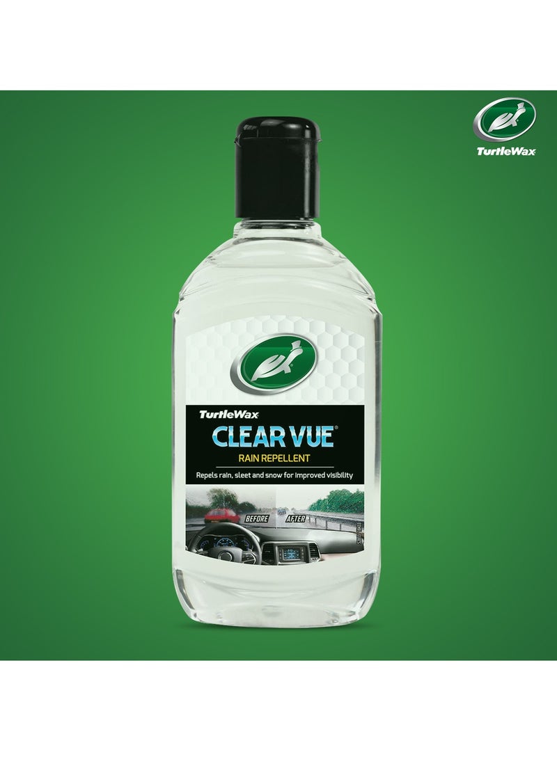 TurtleWax Car Windshield Rain Repellent Liquid 300ml Water Beading Glass Coating Clear Vision Anti Fog Rainproof Treatment Automotive Window Water Repellent Solution For Car Bike Mirrors Windows Improves Driving Visibility In Rain Weather - Image 1