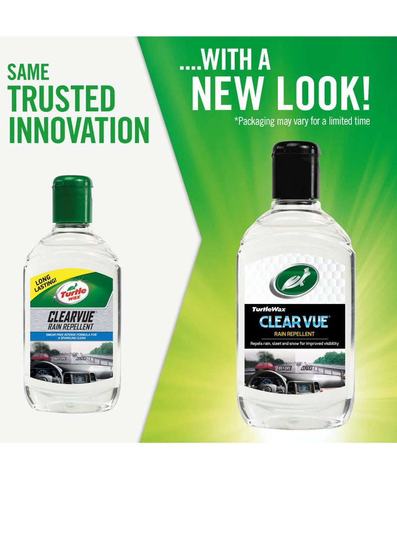 TurtleWax Car Windshield Rain Repellent Liquid 300ml Water Beading Glass Coating Clear Vision Anti Fog Rainproof Treatment Automotive Window Water Repellent Solution For Car Bike Mirrors Windows Improves Driving Visibility In Rain Weather - Image 3