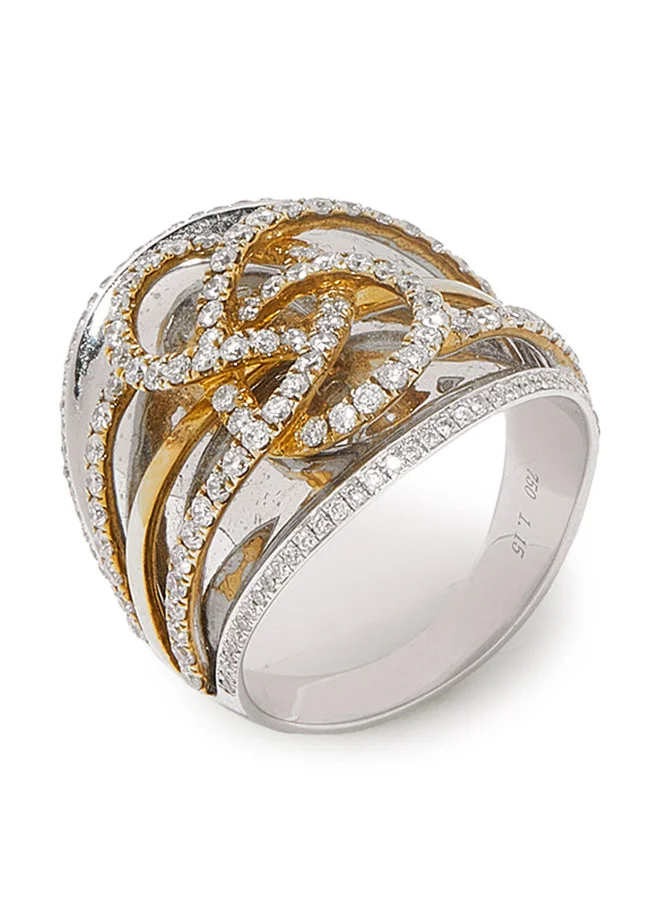 أناكا 18K Gold Elegant Diamond Ring