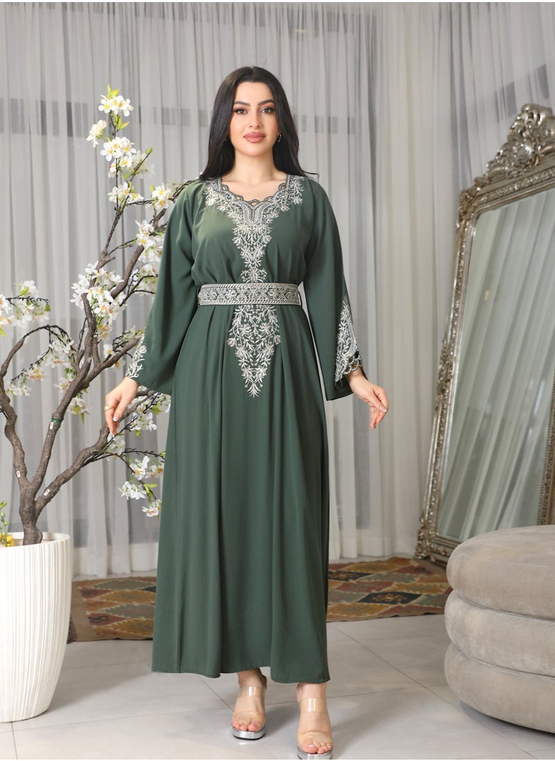 Bint Al Bilad Bintalbilad Saudi Summer Jalabiya for Women New Collection – Lightweight & Breathable Thobe, Abaya & Arabic Dresses for Eid, Weddings & Parties | Embroidered, Modern & Luxury Designs - zr541  - Image 1