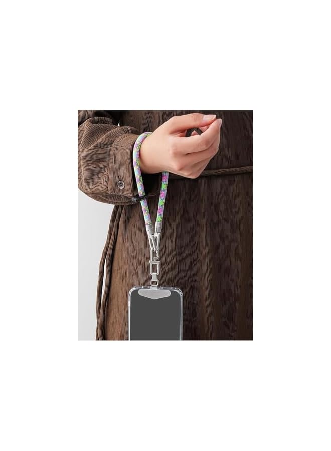 Green Tiger Hand Wrist Strap Lanyard, Multi-Use Cell Phone Wrist Strap, Hands-Free Lanyard Wristlet Compatible with Most Smartphones, Anti-Slip Rope with Secure Metal Clip, Workout & Travel - Image 2