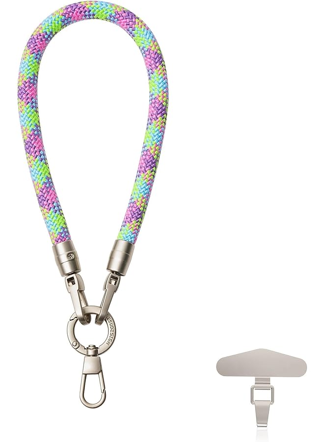 Green Tiger Hand Wrist Strap Lanyard, Multi-Use Cell Phone Wrist Strap, Hands-Free Lanyard Wristlet Compatible with Most Smartphones, Anti-Slip Rope with Secure Metal Clip, Workout & Travel - Image 1