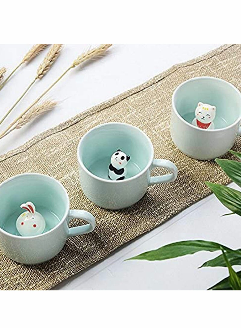 KASTWAVE Panda Ceramic Cup, Coffee Milk Tea Ceramic Mugs,3D Animal Cups | Hidden Animal Inside |Best Gift for Morning Drink Weddings Birthdays Father's Day - Image 2