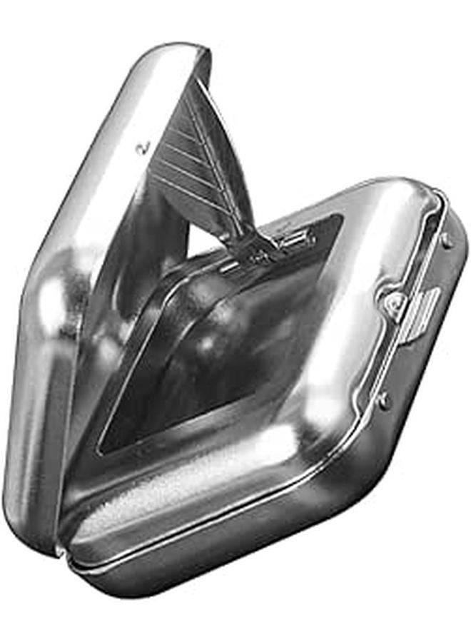 مطفأة سجائر معدنية صغيرة محمولة بغطاء خالية من الدخان للسيارة والسفر في الهواء الطلق بحجم الجيب - Image 1