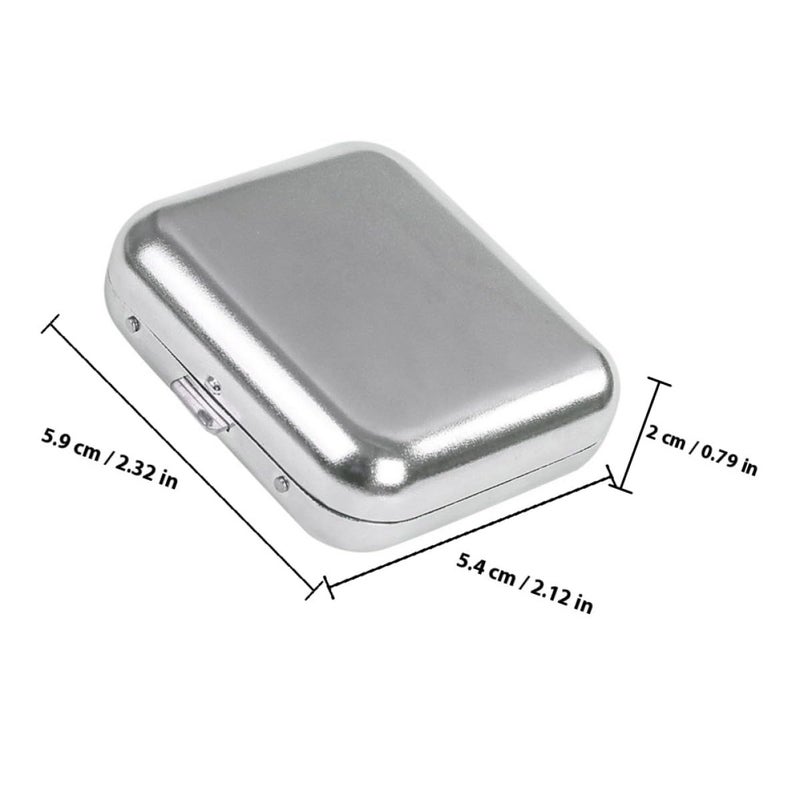 مطفأة سجائر معدنية صغيرة محمولة بغطاء خالية من الدخان للسيارة والسفر في الهواء الطلق بحجم الجيب - Image 3