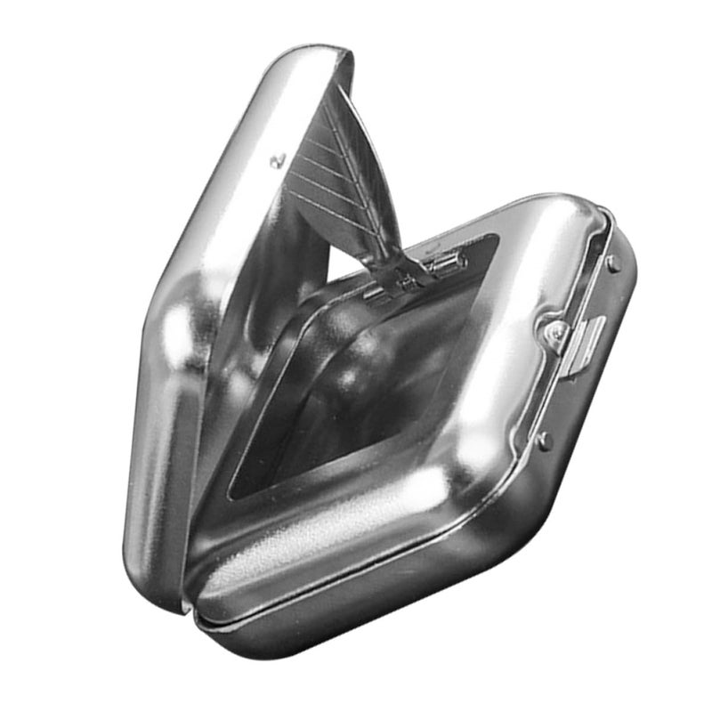 مطفأة سجائر معدنية صغيرة محمولة بغطاء خالية من الدخان للسيارة والسفر في الهواء الطلق بحجم الجيب - Image 2