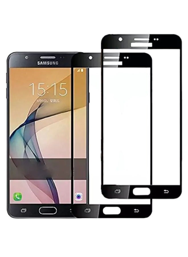 لاصق حماية لـ سامسونج جالاكسي J7 PRIME, واقٍ للشاشة من الزجاج المقوى شفاف 2 قطعة - Image 1