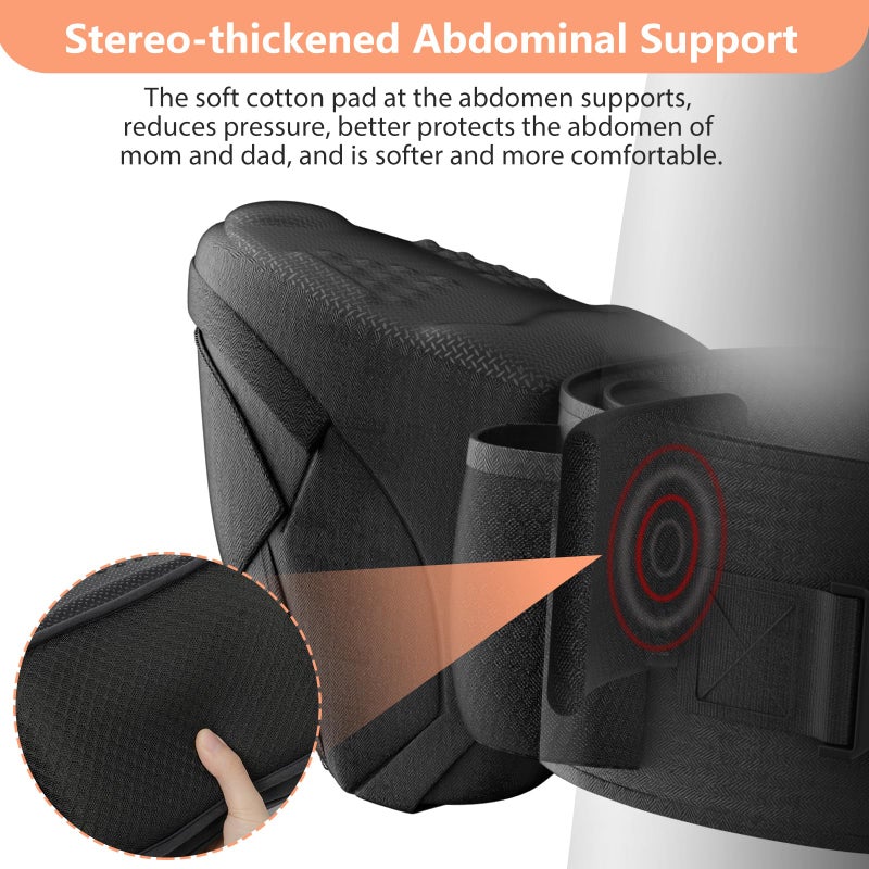 HKAI Baby Carrier Hip Seat, Mom’s Choice Award Winner, Advanced Large Capacity Pocket with Adjustable Waistband, Shock Absorption Hip Seat Surface for Newborns & Toddlers, (Black) - Image 5