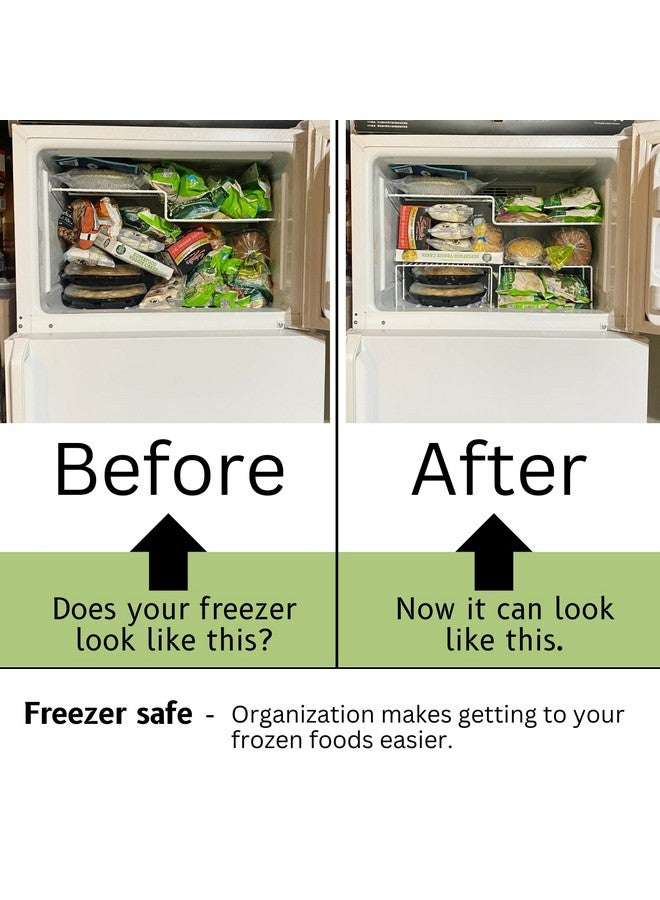 Evelots Kitchen Cabinet Wire Shelf Organizer/Rack - 4 Pack Sturdy Large Metal Shelf Risers - Double Your Counter Space - Great for Kitchen, Freezer, Pantry and Bathroom - Rustproof - White - Image 5