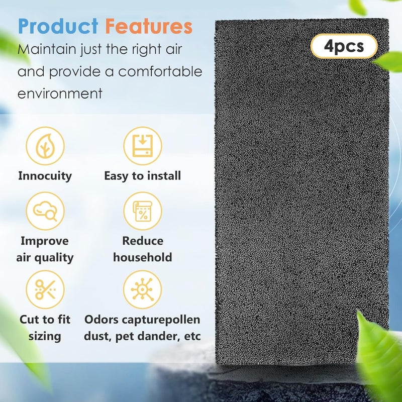 HAVANSIDY 4Pack Replacement Filters for Whynter Portable Air Conditioners Compatible with ARC-14S, ARC-14SH, ARC-141BG and ARC-143MX, Activated Carbon Filters for Portable Air Conditioner - Image 4