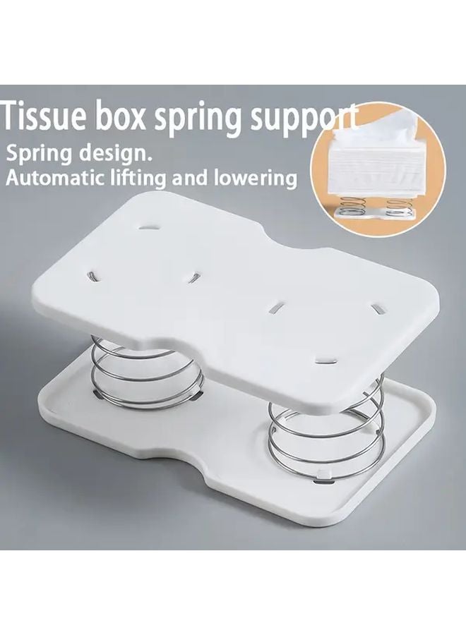 2pcs Automatic Tissue Box Spring Base Insert Spring Loaded Mechanism Bathroom Organizer - Image 1