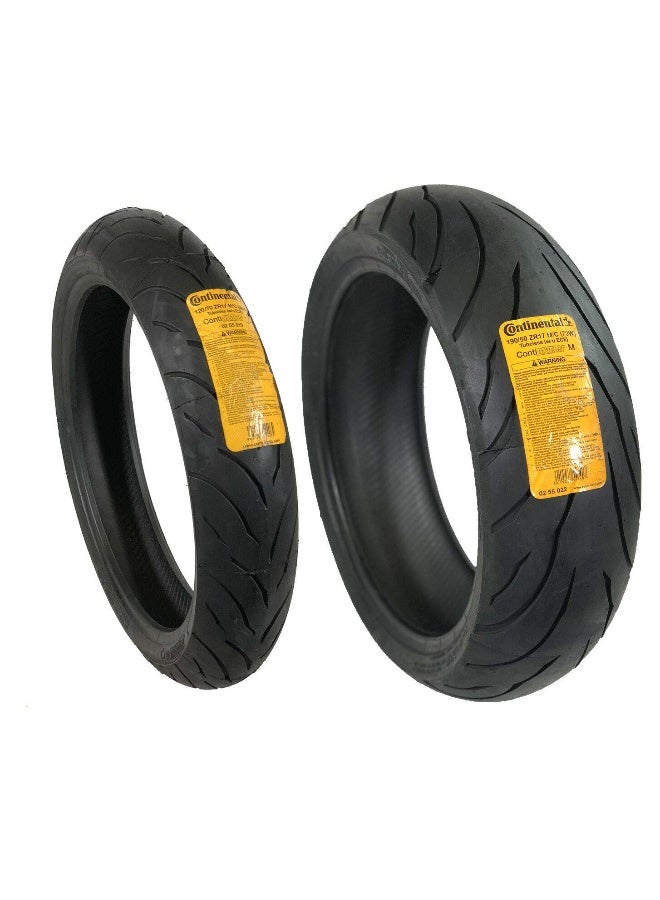 CONTINENTAL MOTION Tire Set 120 70zr 17 Front 19050 zr17 - Image 1