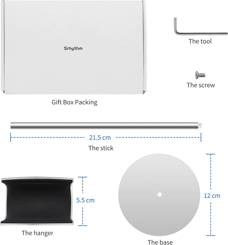 Srhythm Headphone Stand,Metal Headset Holder for Space-saving and Display - Image 5