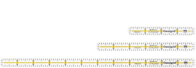 Omnigrid Dritz Marking Ruler Trio Set with Lengths 4", 6", 12" - Image 1