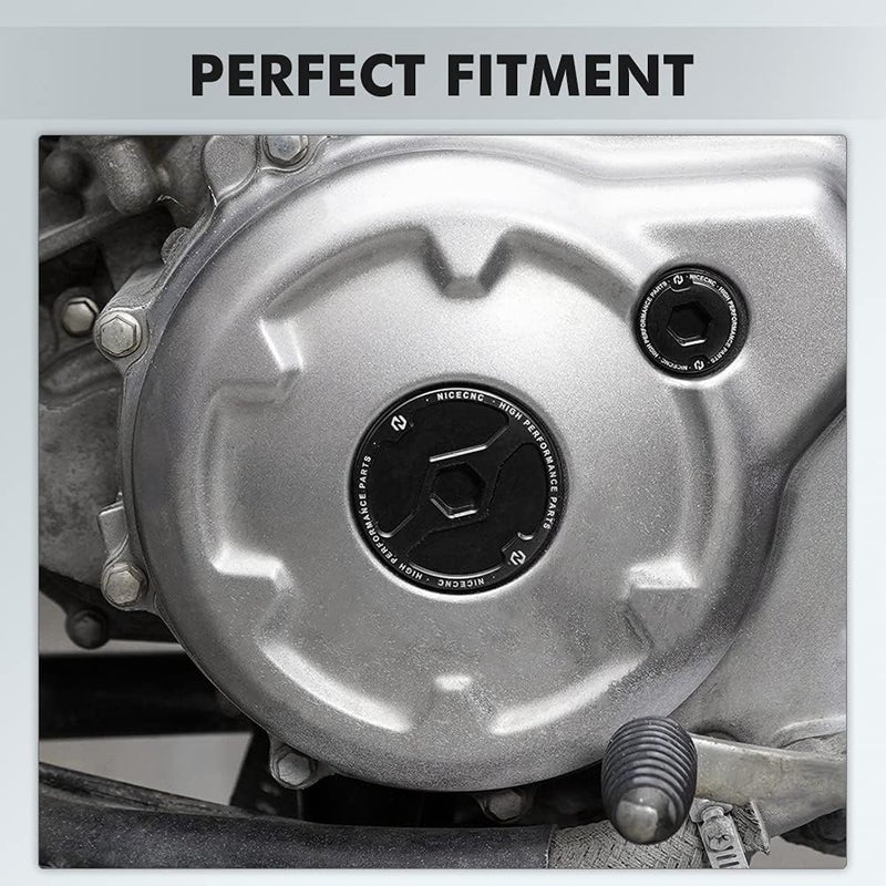 NICECNC Engine enchufes Kit Compatible with Yamaha Raptor 700 2006 2007 2008 2009 2010-2023, 700R 2009-2023, 700R SE 2017-2023, YFZ450R 2014-2023, YFZ450R Special Edition 2016, See Fitments Black - Image 2