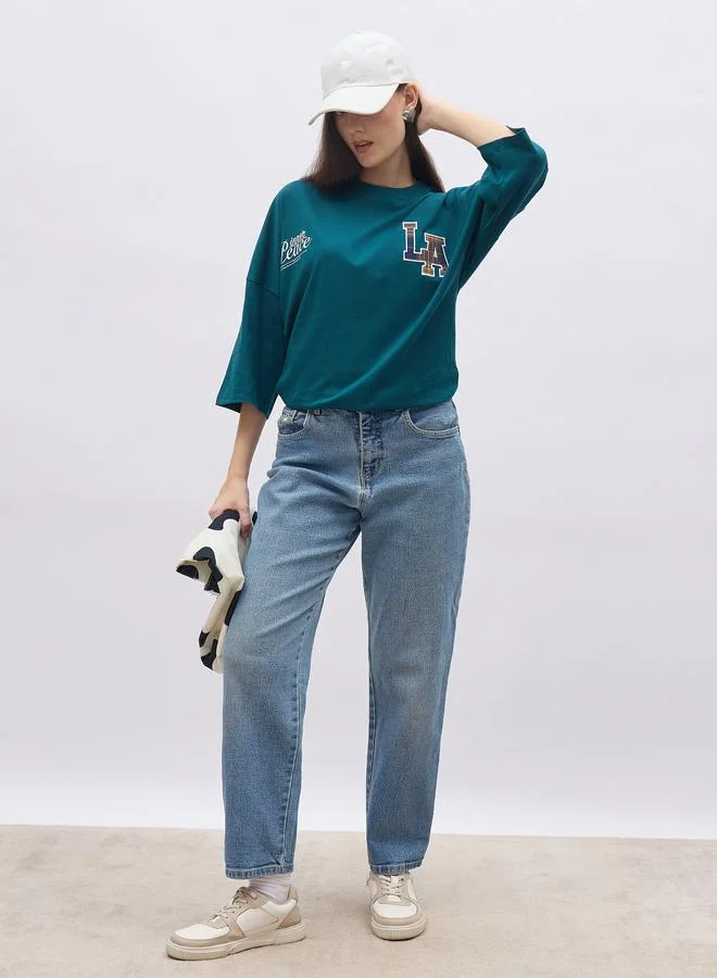 Styli Graphic Print Oversized T-Shirt
