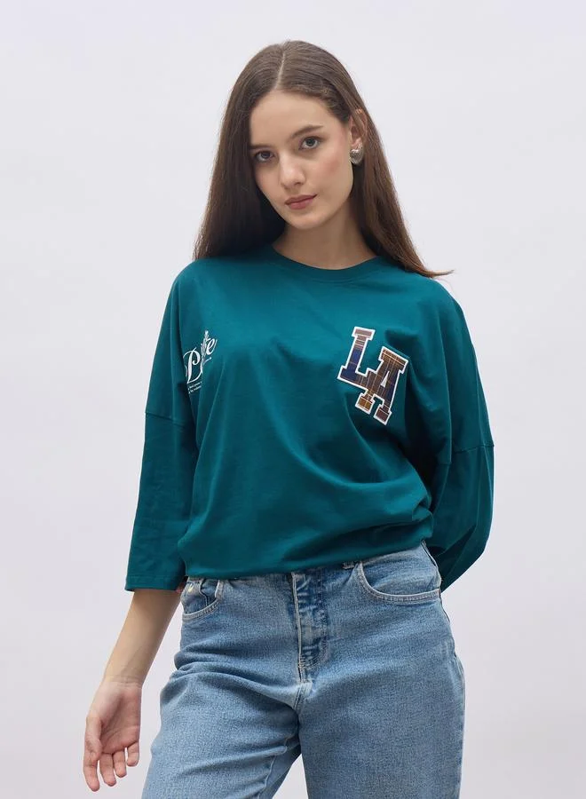 Styli Graphic Print Oversized T-Shirt