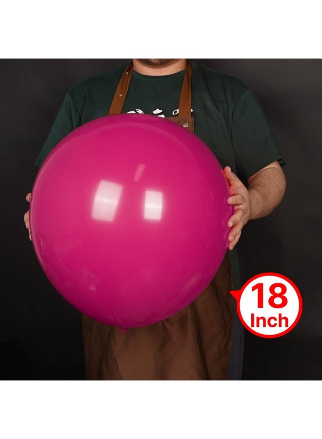 PartyWoo Hot Pink Balloons 20 pcs 18 Inch Large Big Jumbo Giant Dark Pink Magenta Fuchsia Latex Helium Balloons for Wedding Baby Shower Gender Reveal Birthday Party Decorations Pink-Y12 - Image 2
