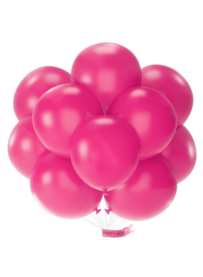 PartyWoo Hot Pink Balloons 20 pcs 18 Inch Large Big Jumbo Giant Dark Pink Magenta Fuchsia Latex Helium Balloons for Wedding Baby Shower Gender Reveal Birthday Party Decorations Pink-Y12 - Image 1