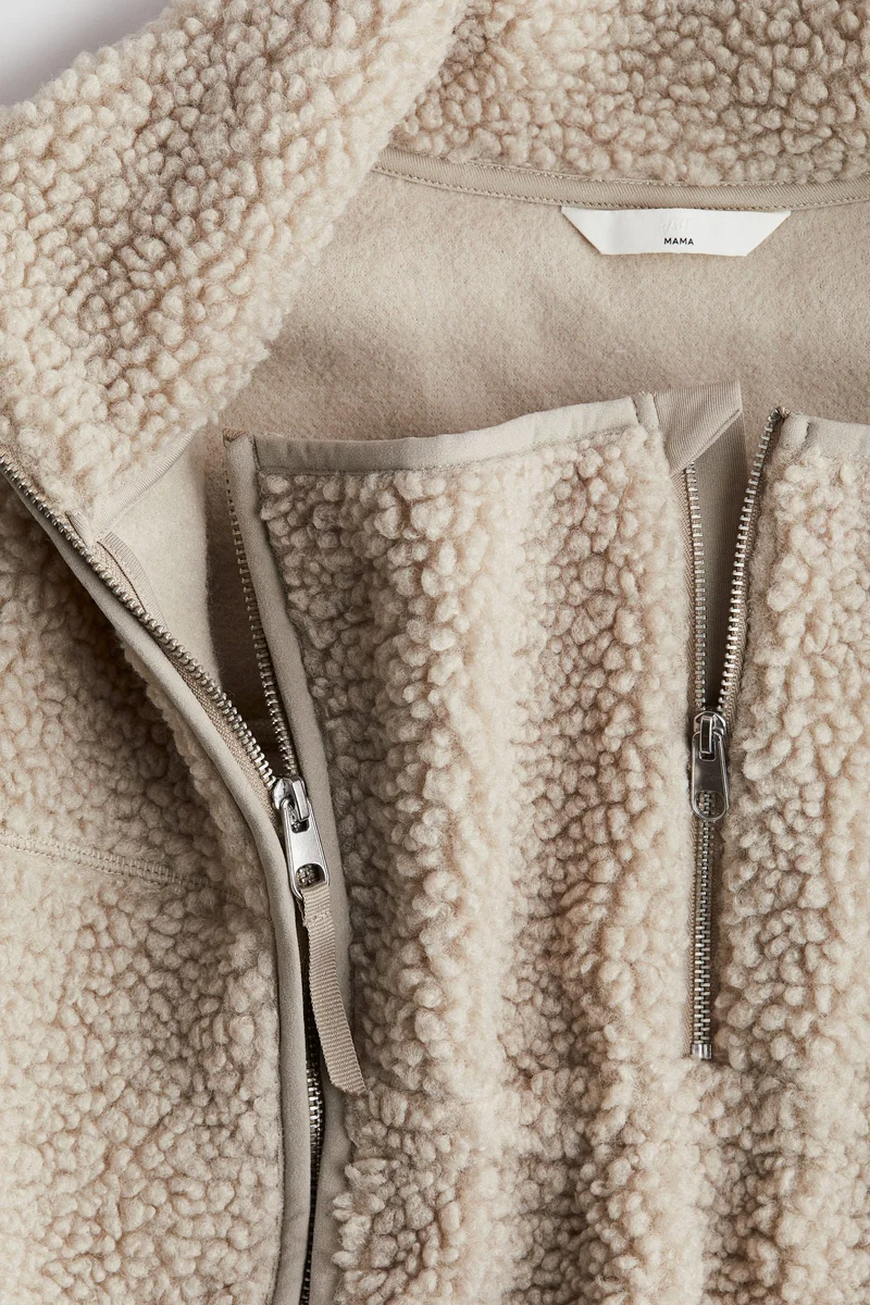 H&M MAMA Before & After Babywearing teddy jacket