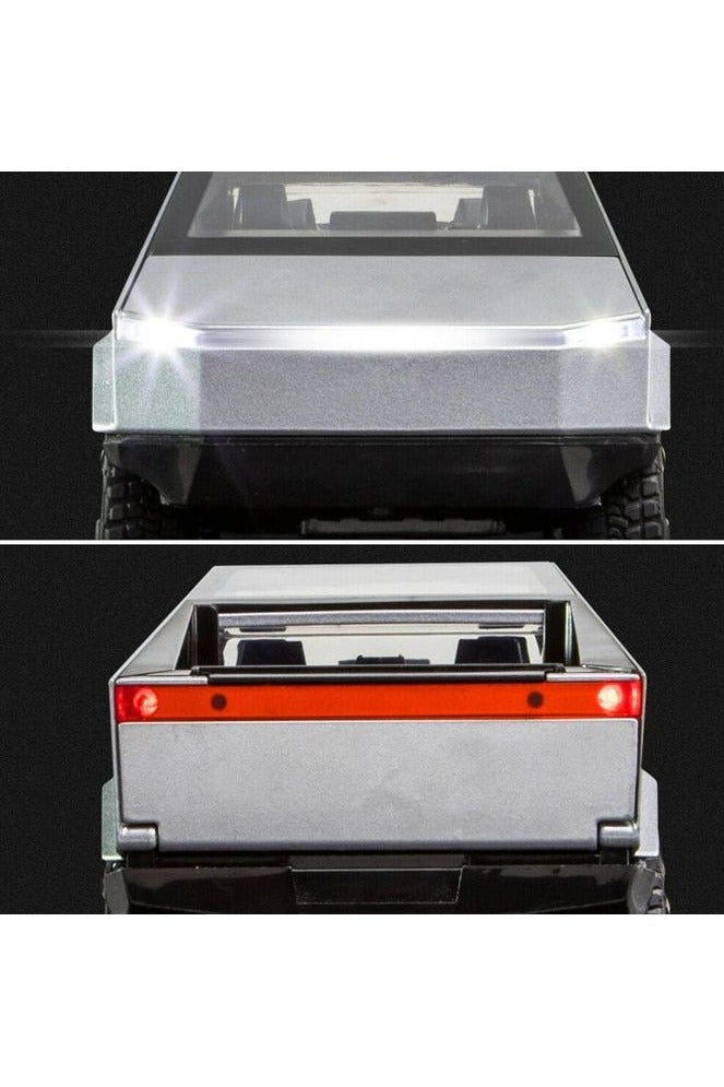 سيارة سايبر ترك تيسلا معدنية بمقياس 1:24 – سحب خلفي، صوت وإضاءة، تعليق واقعي، هدية للأطفال والمحبين للتصاميم المستقبلية - Image 4