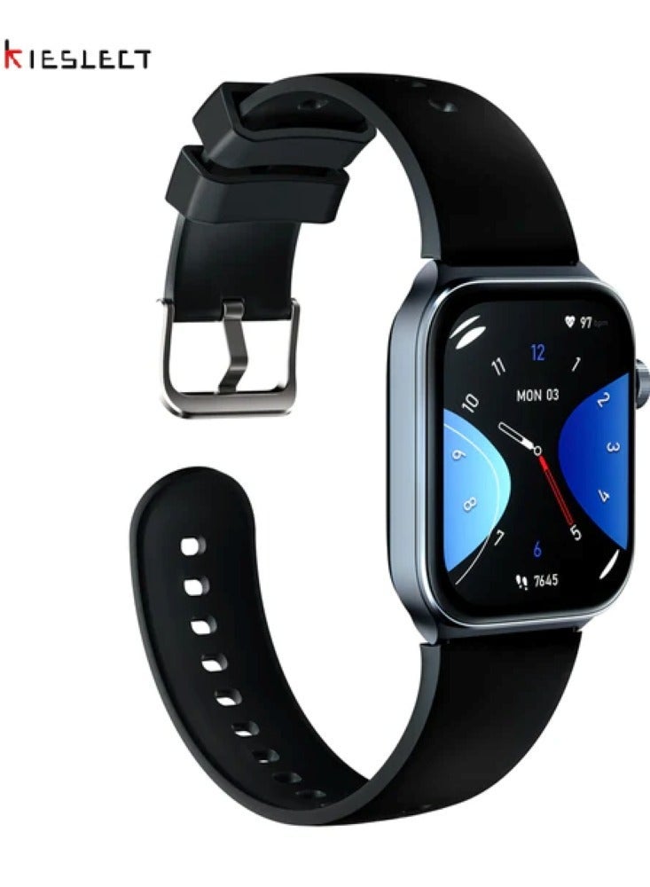 KIESLECT Smart calling watch Ks2 ,2.01” AMOLED Touch Screen,24/7 Heart Rate Monitor,100 Sports Modes, Water Resistant android iOS, Midnight Blue - Image 5