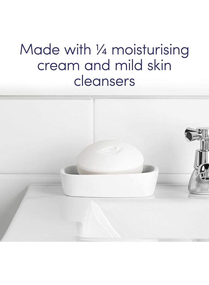 Dove Original Beauty Bar Soap with ¼ moisturising cream for softer, smoother, healthier-looking skin 4x 90 g - Image 3