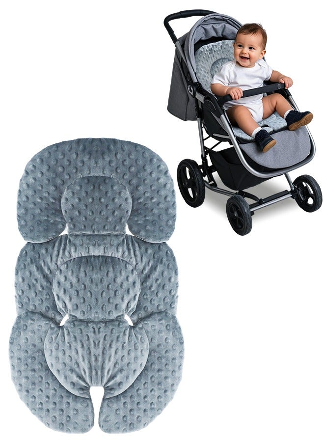 vocheer Infant Car Seat Insert, 2-in-1 Reversible Carseat Head Support for Baby,Newborn Car Seat Cushion for Stroller, Swing, Rocker, Bouncer,Grey - Image 1