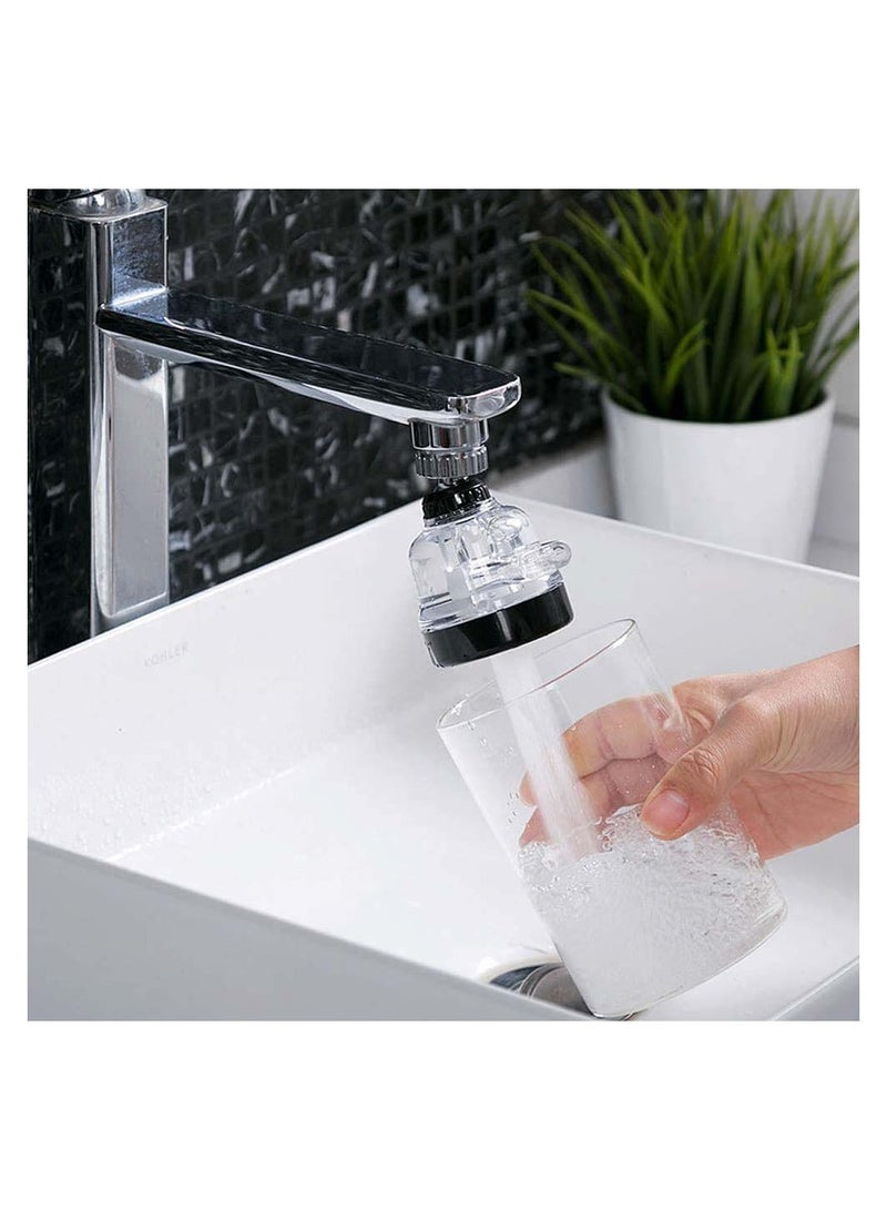 SYOSI 360°Swivel Faucet Tap Aerator Transparent Adjustable Water Saving Faucet Splash Proof Filter Booster 3 Modes are Adjustable Used in Bathroom Kitchen Washbasin 3Pcs - Image 2