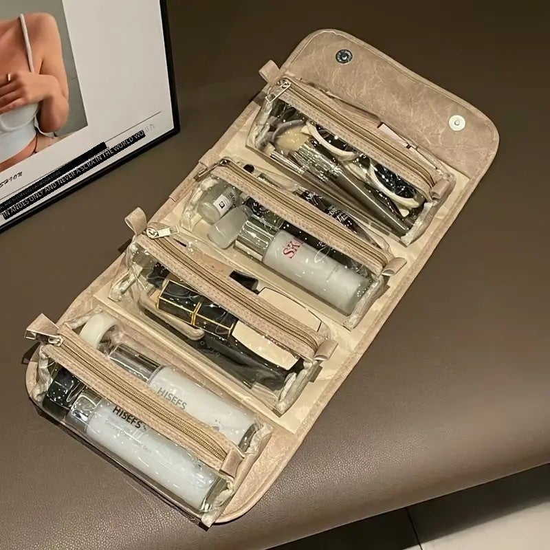Detachable Foldable Makeup Bag - Large Capacity, Portable for Travel and Outings