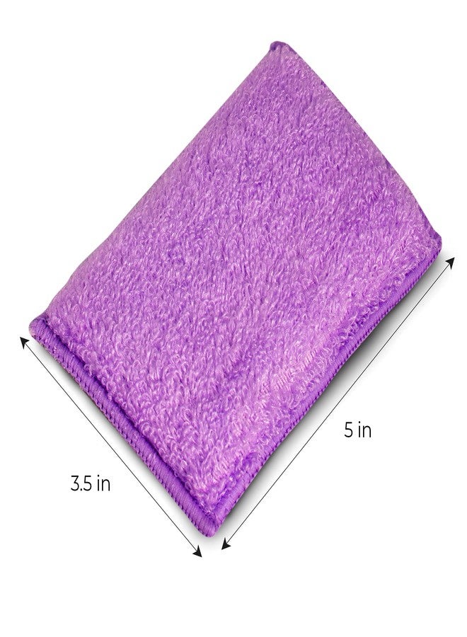 Smart Design Heavy Duty Scrub Sponge with Bamboo Odorless Rayon Fiber - Set of 6 - Ultra Absorbent - Soft and Metallic Scrub - Cleaning, Dishes, and Hard Stains - Kitchen - Violet Blue Coral - Image 3