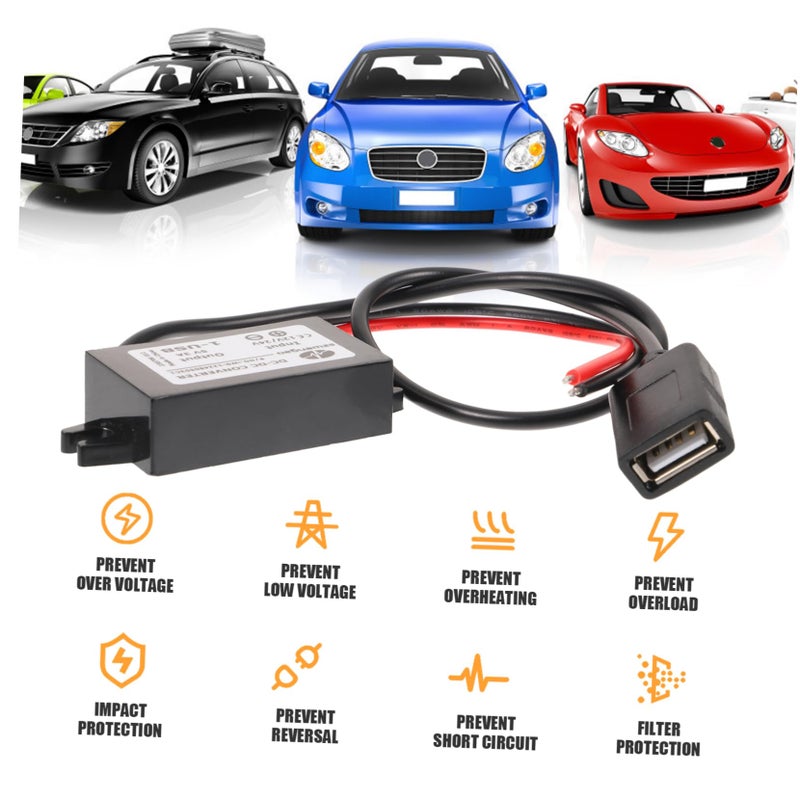 Cabilock 12V إلى 5V DC DC محول باك وحدة إمداد الطاقة USB لشاحن السيارة - Image 3