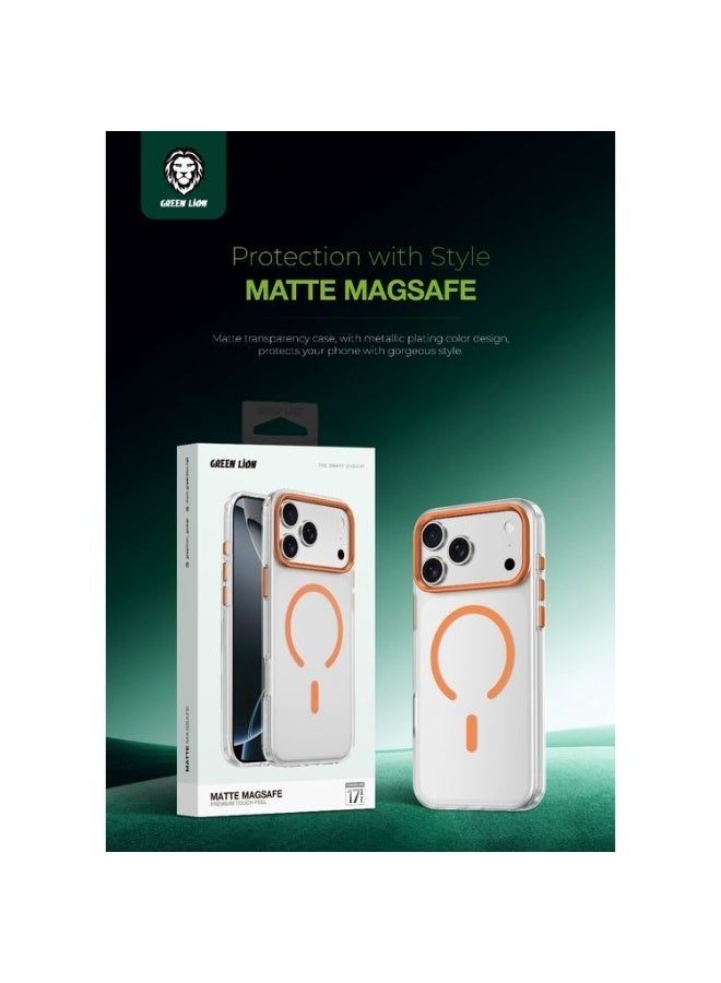 GREEN LION iPhone 17 Pro Matte MagSafe Case / Maximum Protection / Camera Protection / Anti Fingerprint / Drop Protection - Orange Titanium - Image 4