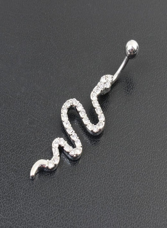 Mastyle® Snake-Shaped Belly Button Ring | Stylish Navel Piercing Jewelry for Women & Girls - Image 3