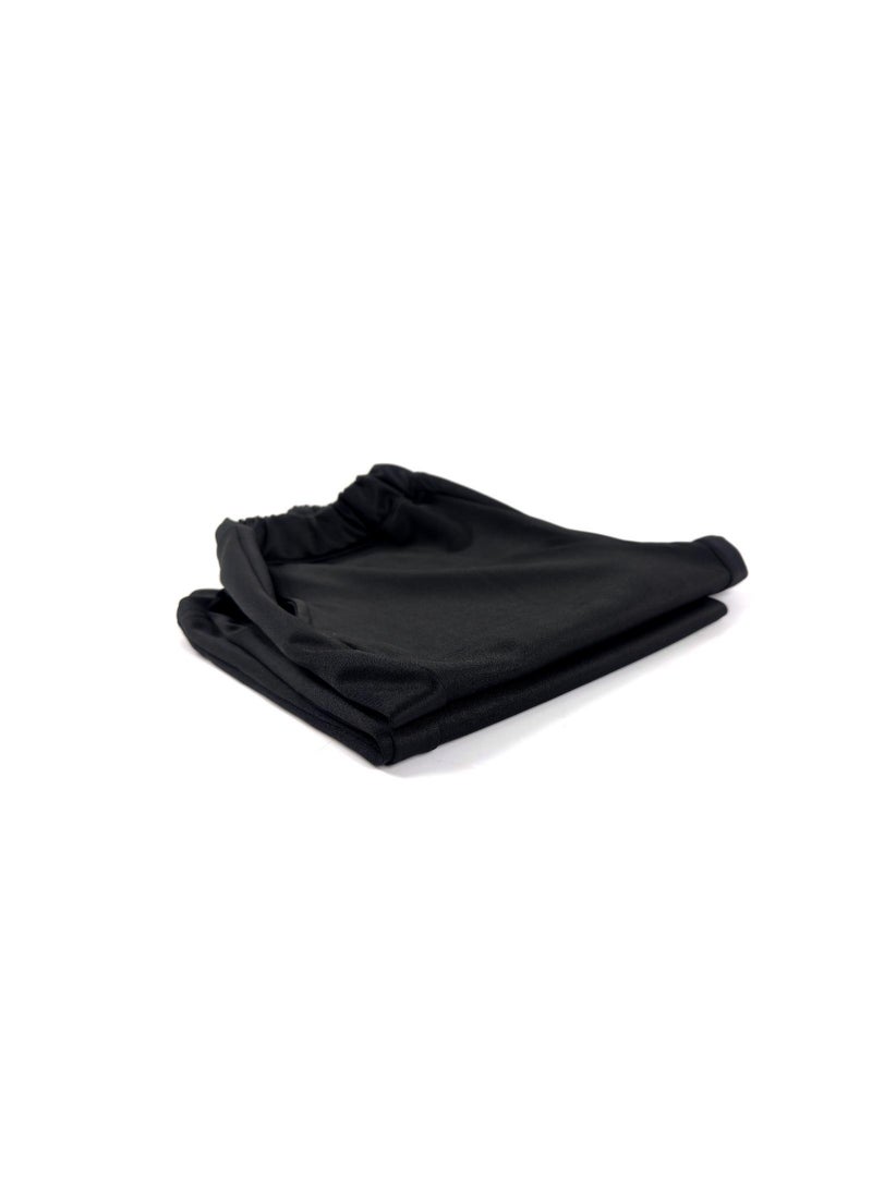 بنطلون رياضي نسائي واسع الساق باللون الأسود(5XL) - حجم كبير - Image 2
