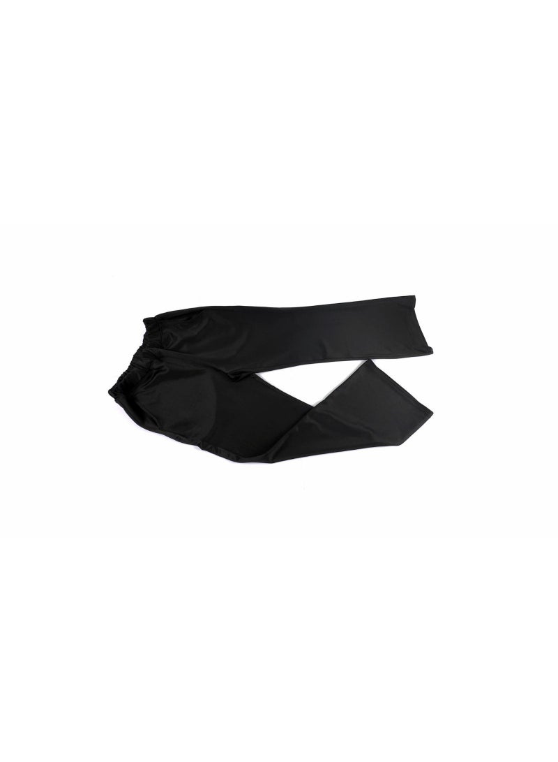 بنطلون رياضي نسائي واسع الساق باللون الأسود(5XL) - حجم كبير - Image 1