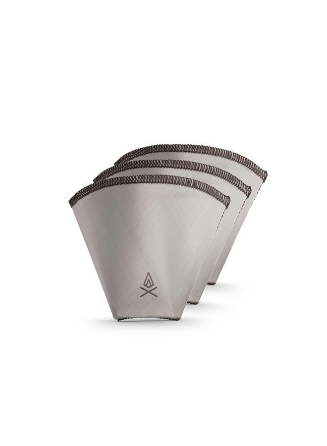 VSSL – Nest #1 Reusable Coffee Filter | Stainless Steel Mesh Filter | Pour Over Filters for Camping | Sustainable & Eco-Friendly Coffee Gear | Compact, Durable & Adventure Ready | Pack of 3 - Image 1