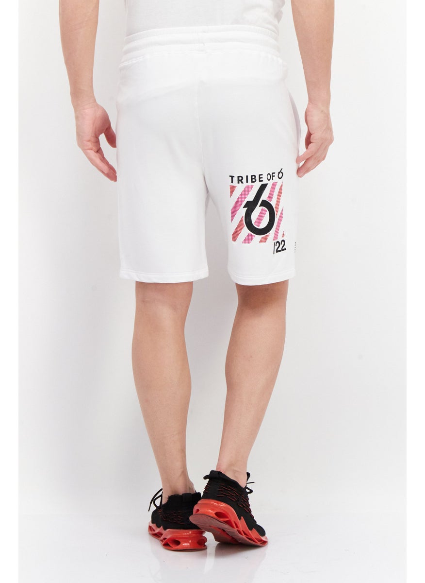 TRIBE OF 6 - Men Sportswear Fit Football Short, White - Image 1