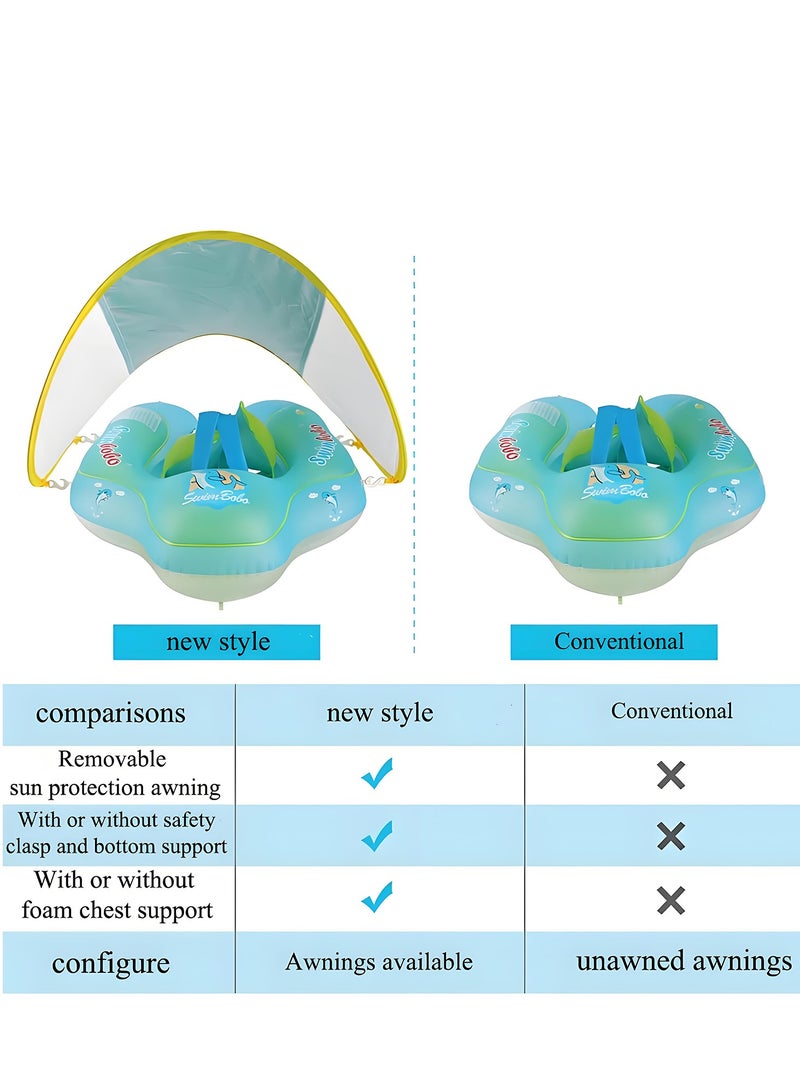 MarlaMall Baby Swim Float with Removable Cover, Adjustable Baby Swimming Circle, Children's Swimming Ring, Inflatable Children's Waist Float, Toddler Lifesaver, Swimming Trainer, Suitable for babies aged 3 months to 36 months - Image 4